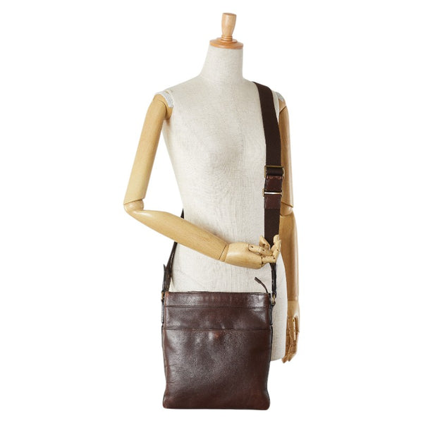 コーチ 斜め掛け ショルダーバッグ ブラウン レザー レディース COACH 【中古】