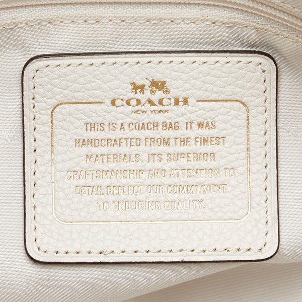 コーチ チェーン ハンドバッグ トートバッグ 36600 ホワイト レザー レディース COACH 【中古】