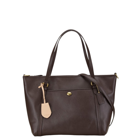 コーチ ハンドバッグ ショルダーバッグ 2WAY ブラウン PVC レザー レディース COACH 【中古】