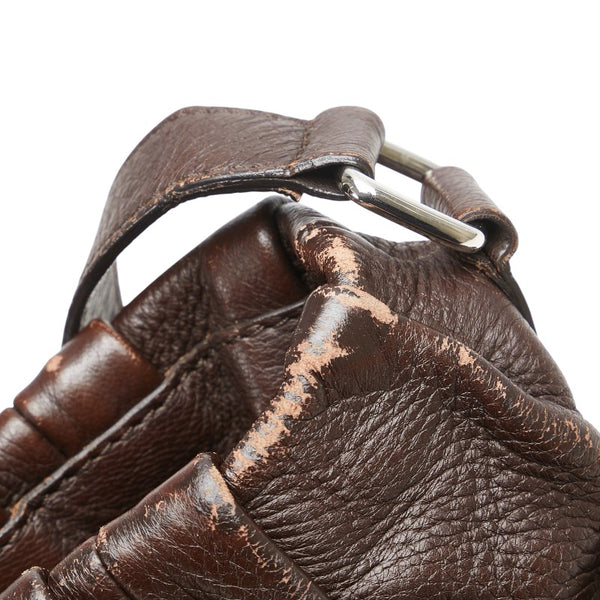 セリーヌ ピロー スモール ハンドバッグ ショルダーバッグ 2WAY ブラウン レザー レディース CELINE 【中古】