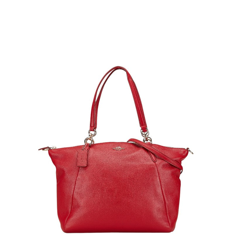 コーチ ハンドバッグ ショルダーバッグ 2WAY レッド レザー レディース COACH 【中古】