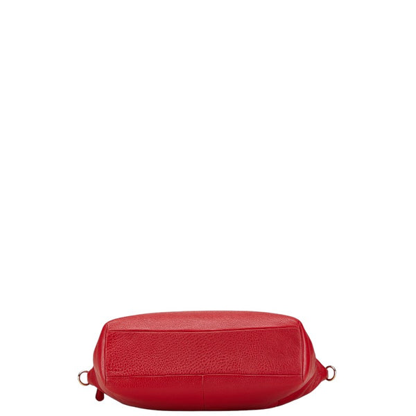 コーチ ハンドバッグ ショルダーバッグ 2WAY レッド レザー レディース COACH 【中古】