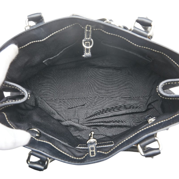 コーチ シグネチャー ハンドバッグ 10247 ブラック キャンバス レザー レディース COACH 【中古】