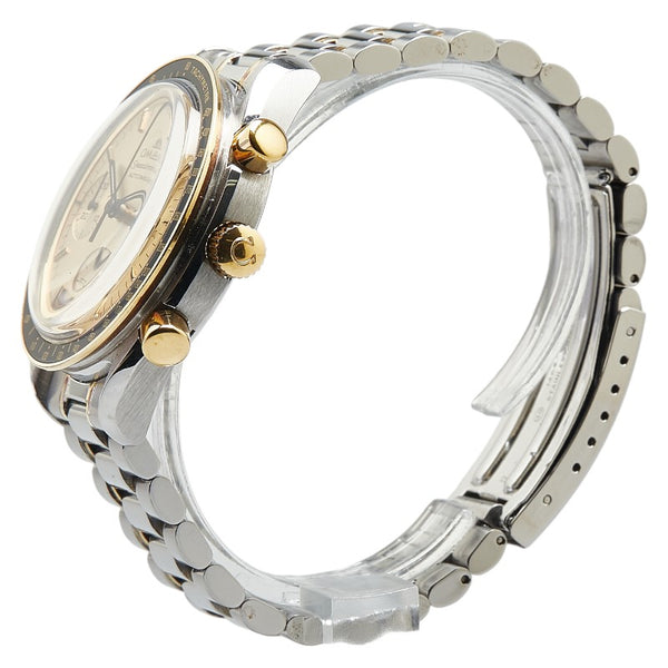 オメガ スピードマスター オートマティック 腕時計 3310.10 自動巻き ゴールド文字盤 ステンレススチール メッキ メンズ OMEGA 【中古】