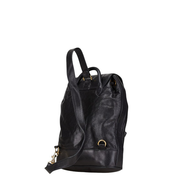 シャネル ココマーク 斜め掛け ショルダーバッグ ブラック ラムスキン レディース CHANEL 【中古】