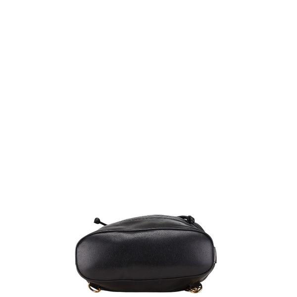 シャネル ココマーク 斜め掛け ショルダーバッグ ブラック ラムスキン レディース CHANEL 【中古】