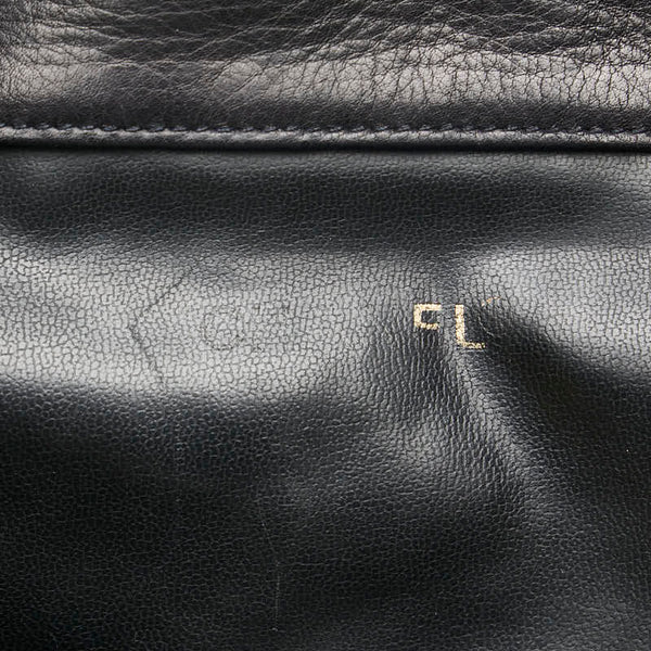 シャネル ココマーク 斜め掛け ショルダーバッグ ブラック ラムスキン レディース CHANEL 【中古】