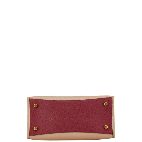 コーチ フィールド トート30 ハンドバッグ ショルダーバッグ 2WAY ベージュ レッド レザー スエード レディース COACH 【中古】