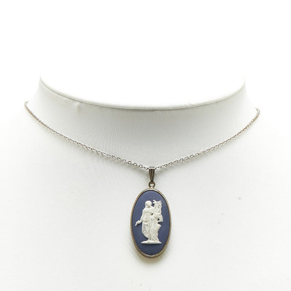 ウェッジウッド カメオ ペンダントネックレス SV925 シルバー レディース Wedgwood 【中古】