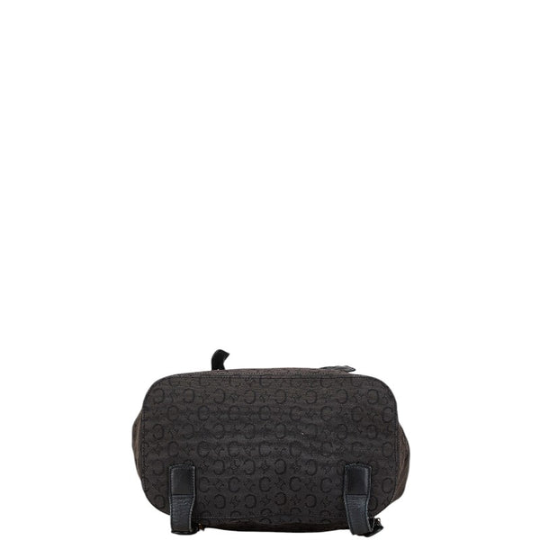 セリーヌ Cマカダム リュック バックパック ブラウン ブラック キャンバス レザー レディース CELINE 【中古】