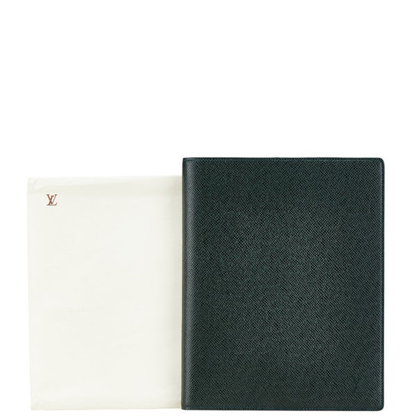 ルイ ヴィトン タイガ アジェンダ ビューロー 手帳カバー ブックカバー R20407 エピセア グリーン レザー レディース LOUIS VUITTON 【中古】