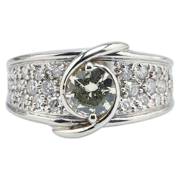 Pt900 プラチナ ダイヤ0.560ct ダイヤ0.44ct リング 指輪 レディース 10.5号 【中古】