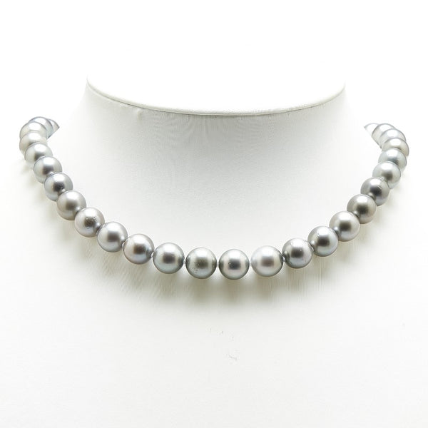 スターリングシルバー 黒蝶真珠9～11mm ネックレス レディース 【中古】