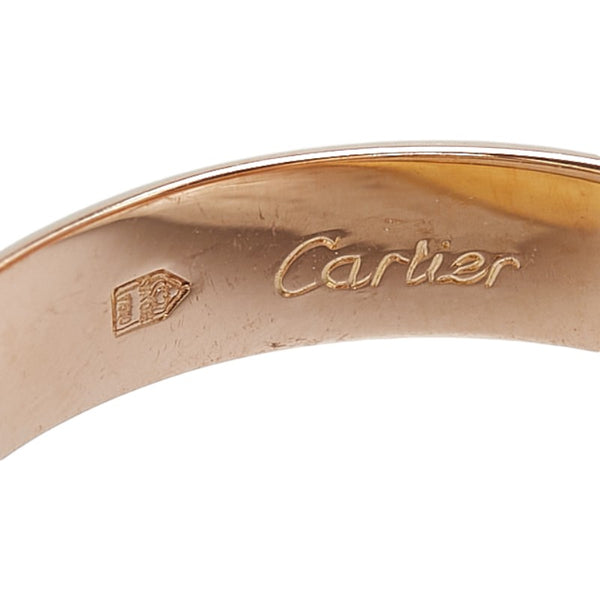 カルティエ K18YG イエローゴールド K18WG ホワイトゴールド K18PG ピンクゴールド トリニティ リング 指輪 #48 レディース CARTIER 8号 【中古】