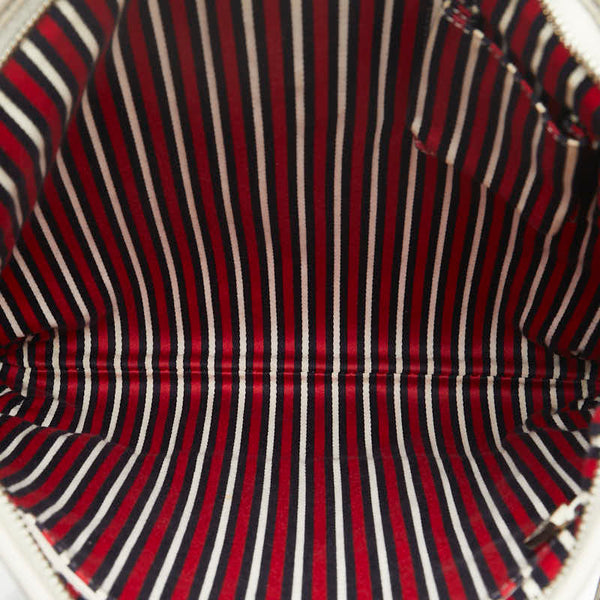 グッチ グッチシマ アビー ロゴ 斜め掛け ショルダーバッグ 131326 ブルー ホワイト レザー レザー レディース GUCCI 【中古】