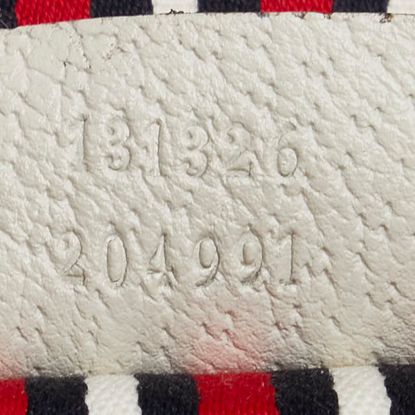 グッチ グッチシマ アビー ロゴ 斜め掛け ショルダーバッグ 131326 ブルー ホワイト レザー レザー レディース GUCCI 【中古】