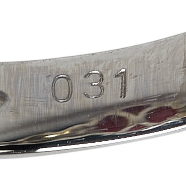 Pt900 プラチナ 赤サンゴ12.8mm ダイヤ0.31ct リング 指輪 レディース 8号 【中古】
