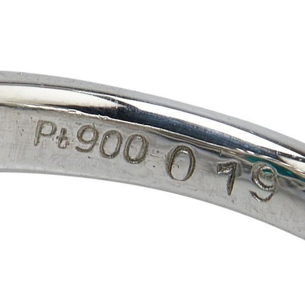 Pt900 プラチナ エメラルド1.631ct ダイヤ0.19ct リング 指輪 レディース 11号 【中古】