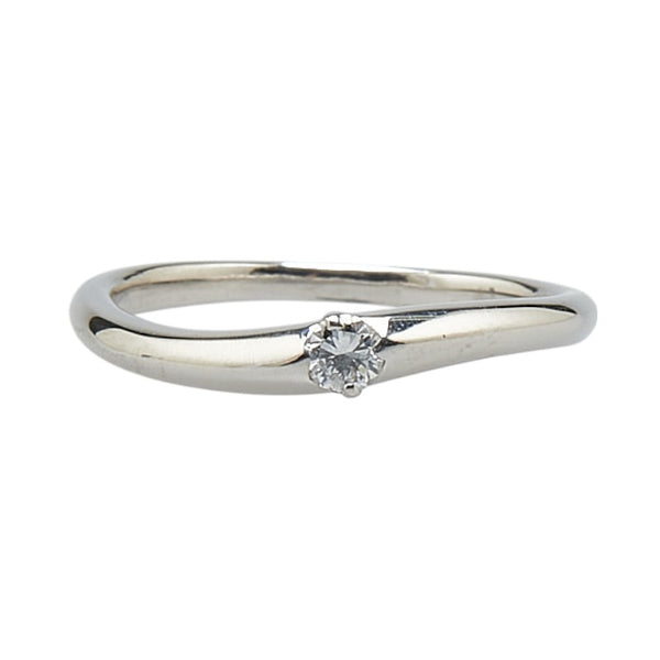 Pt900 プラチナ ダイヤ0.07ct リング 指輪 レディース 9号 【中古】