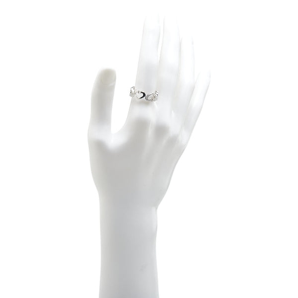 カルティエ Cハート リング 指輪 #57 K18WG ホワイトゴールド レディース CARTIER 【中古】