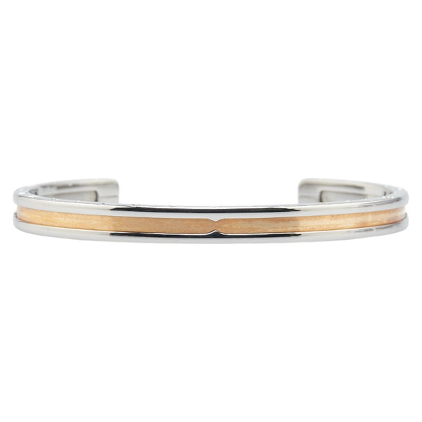 ブルガリ ビーゼロワン バングル SM ステンレススチール K18PG ピンクゴールド レディース BVLGARI 【中古】