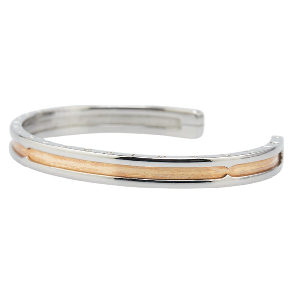 ブルガリ ビーゼロワン バングル SM ステンレススチール K18PG ピンクゴールド レディース BVLGARI 【中古】