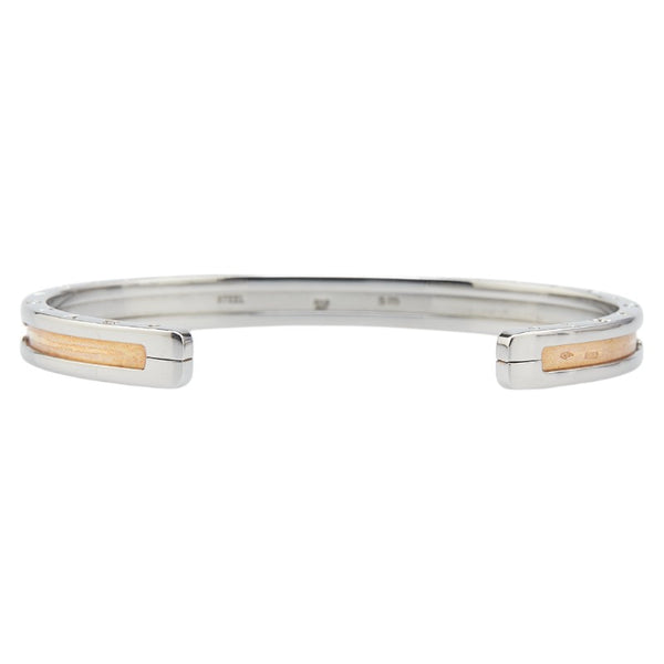 ブルガリ ビーゼロワン バングル SM ステンレススチール K18PG ピンクゴールド レディース BVLGARI 【中古】