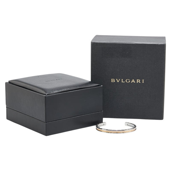 ブルガリ ビーゼロワン バングル SM ステンレススチール K18PG ピンクゴールド レディース BVLGARI 【中古】