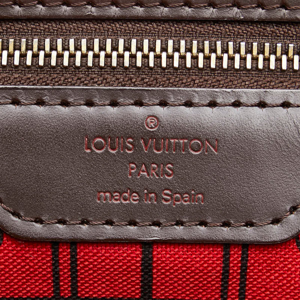ルイ ヴィトン ダミエ ネヴァーフルMM トートバッグ ショルダーバッグ N41358 エベヌ ブラウン PVC レザー レディース LOUIS VUITTON 【中古】