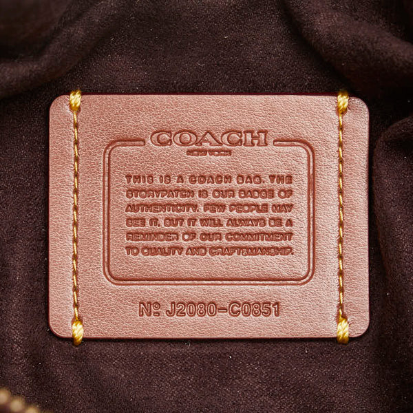 コーチ チェーン ボディバッグ ウエストバッグ C0851 パープル レザー レディース COACH 【中古】