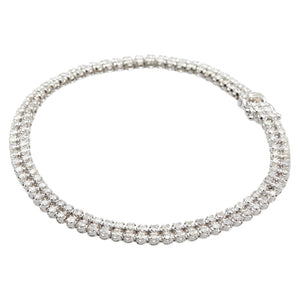 K14WG ホワイトゴールド ダイヤ2.00ct テニスチェーン ブレスレット レディース 【中古】