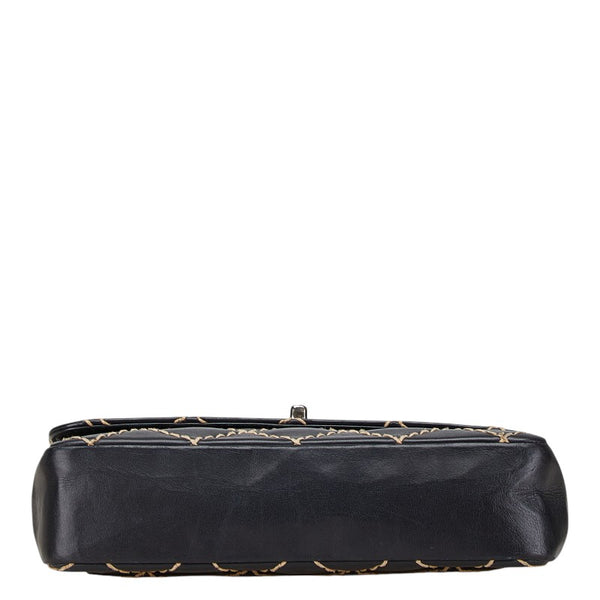 シャネル マトラッセ ワイルドステッチ チェーン ショルダーバッグ ブラック レザー レディース CHANEL 【中古】