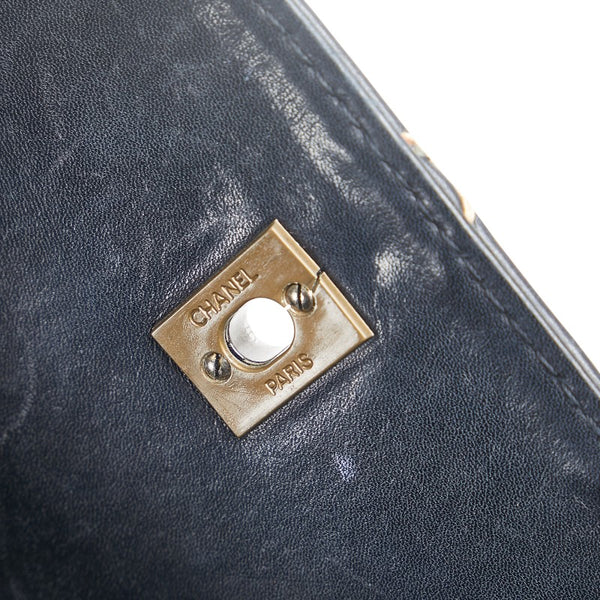 シャネル マトラッセ ワイルドステッチ チェーン ショルダーバッグ ブラック レザー レディース CHANEL 【中古】