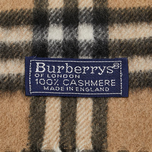 バーバリー ノバチェック マフラー ベージュ カシミヤ レディース BURBERRY 【中古】