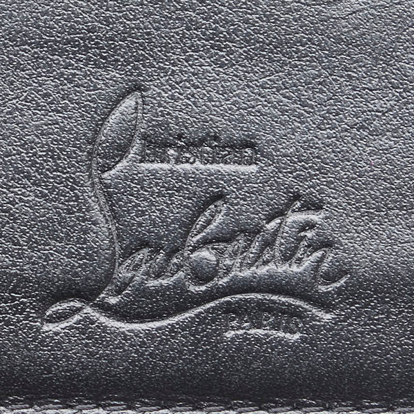 クリスチャンルブタン スタッズ  カードケース ブラック レッド レザー レディース Christian Louboutin 【中古】
