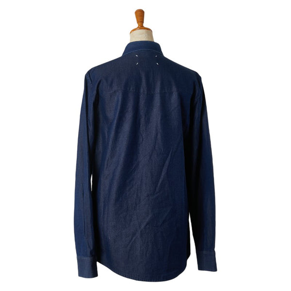マルタンマルジェラ シャツ ウエスタンシャツ サイズ：44 ブルー コットン メンズ MARTIN MARGIELA 【中古】