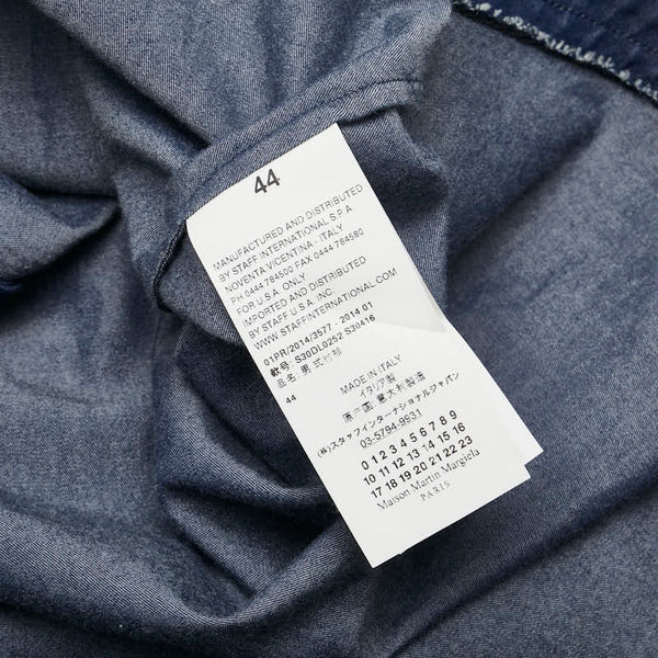 マルタンマルジェラ シャツ ウエスタンシャツ サイズ：44 ブルー コットン メンズ MARTIN MARGIELA 【中古】