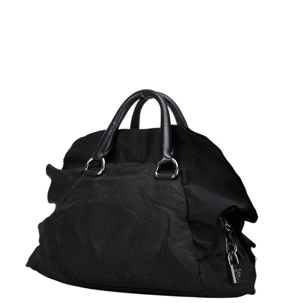 プラダ ハンドバッグ ブラック ナイロン レザー レディース PRADA 【中古】