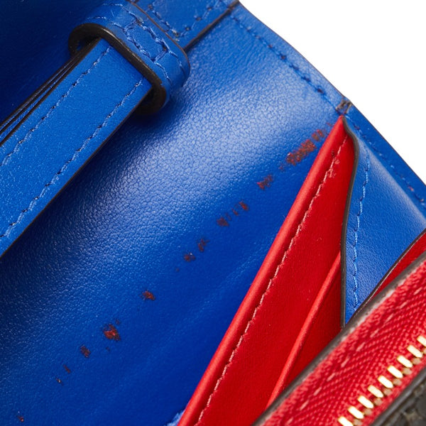 クリスチャンルブタン ロックスタッズスパイク パイソン 長財布 グリーン マルチカラー レザー レディース Christian Louboutin 【中古】