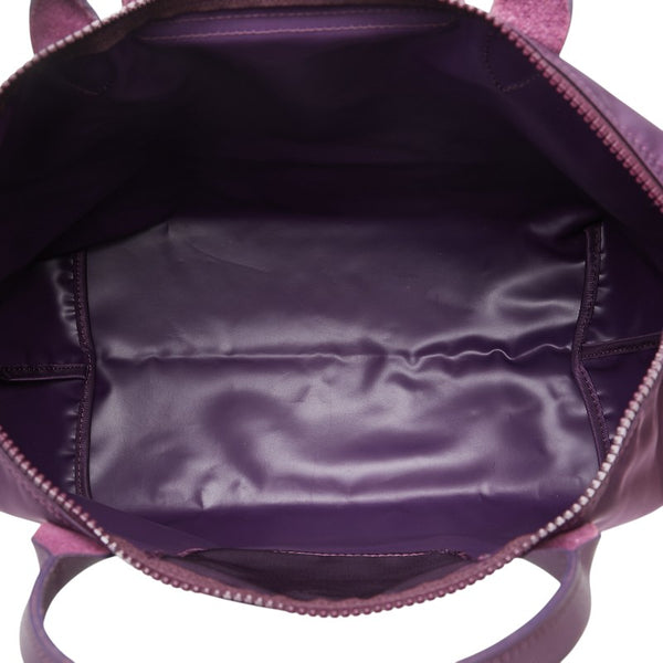 ロンシャン ル プリアージュ ネオ M ハンドバッグ ショルダーバッグ 2WAY パープル ナイロン レザー レディース Longchamp 【中古】