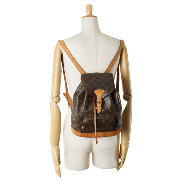 ルイ ヴィトン モノグラム モンスリMM リュック バックパック M51136 ブラウン PVC レザー レディース LOUIS VUITTON 【中古】