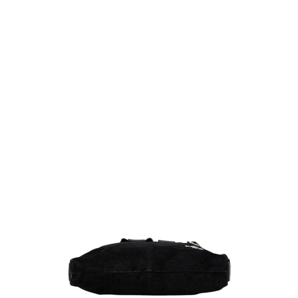 ヴィヴィアンウエストウッド ロゴ ハンドバッグ トートバッグ ブラック スウェード レザー レディース Vivienne Westwood 【中古】