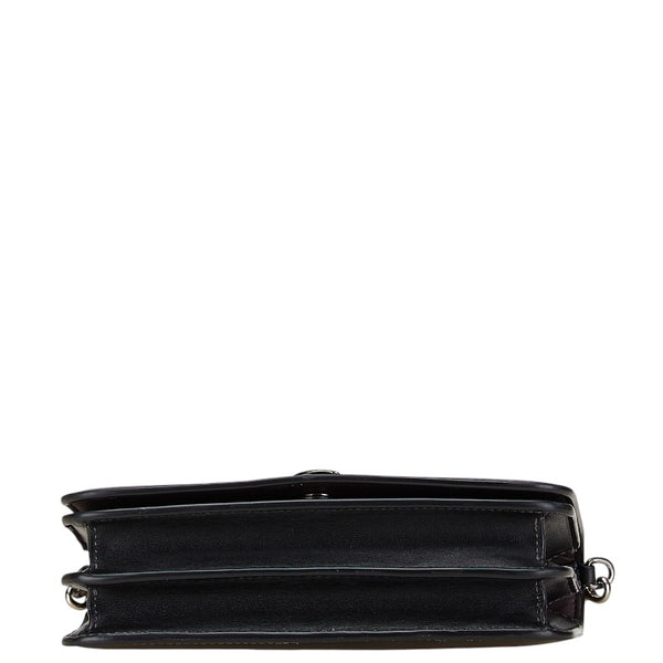 コーチ ビー クロスボディ 斜め掛け ショルダーバッグ チェーンウォレット CH802 ブラック レザー レディース COACH 【中古】