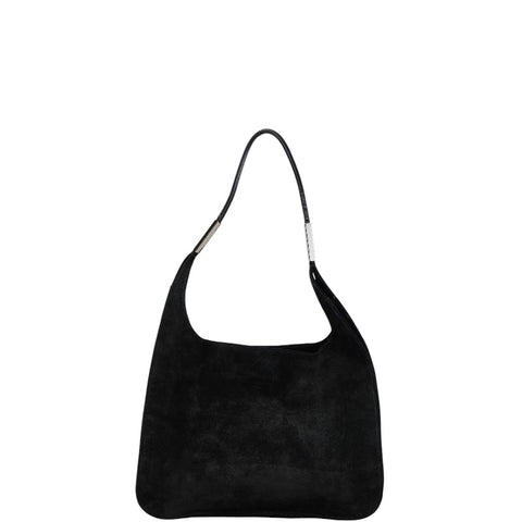 グッチ ワンショルダーバッグ 001 3167 ブラック スウェット レザー レディース GUCCI 【中古】