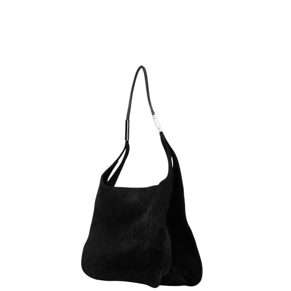 グッチ ワンショルダーバッグ 001 3167 ブラック スウェット レザー レディース GUCCI 【中古】