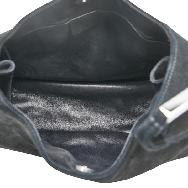 グッチ ワンショルダーバッグ 001 3167 ブラック スウェット レザー レディース GUCCI 【中古】