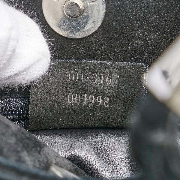 グッチ ワンショルダーバッグ 001 3167 ブラック スウェット レザー レディース GUCCI 【中古】