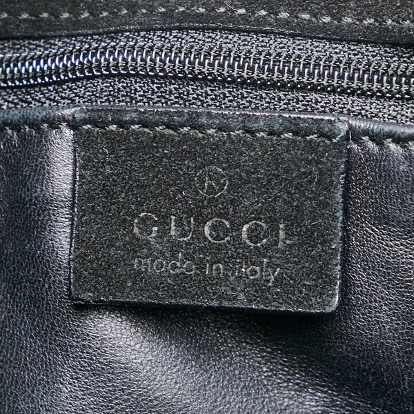 グッチ ワンショルダーバッグ 001 3167 ブラック スウェット レザー レディース GUCCI 【中古】