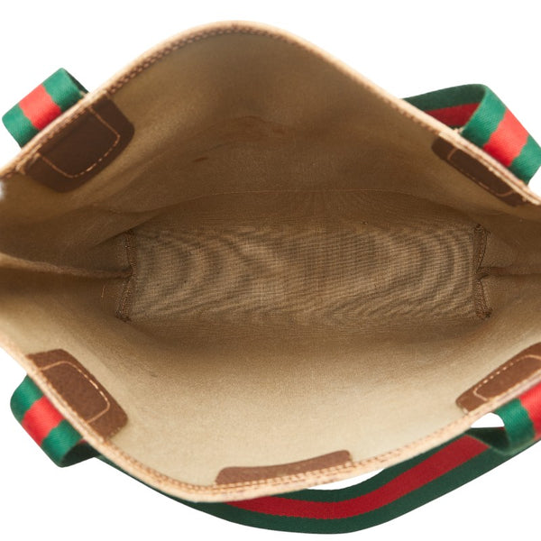 グッチ GGスプリーム トートバッグ ショルダーバッグ 89.02.003 ベージュ ブラウン PVC レザー レディース GUCCI 【中古】