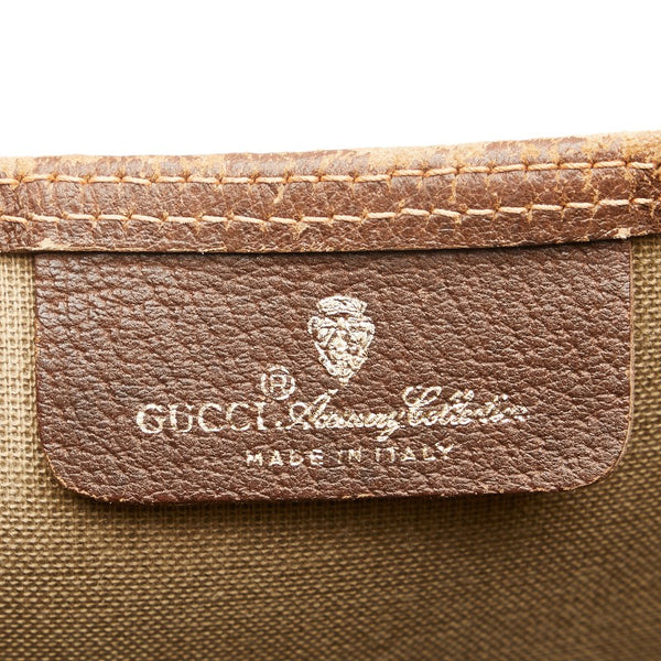 グッチ GGスプリーム トートバッグ ショルダーバッグ 89.02.003 ベージュ ブラウン PVC レザー レディース GUCCI 【中古】
